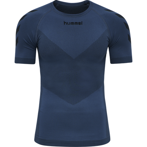 HUMMEL FIRST SEAMLESS JERSEY S/S , DARK DENIM, packshot