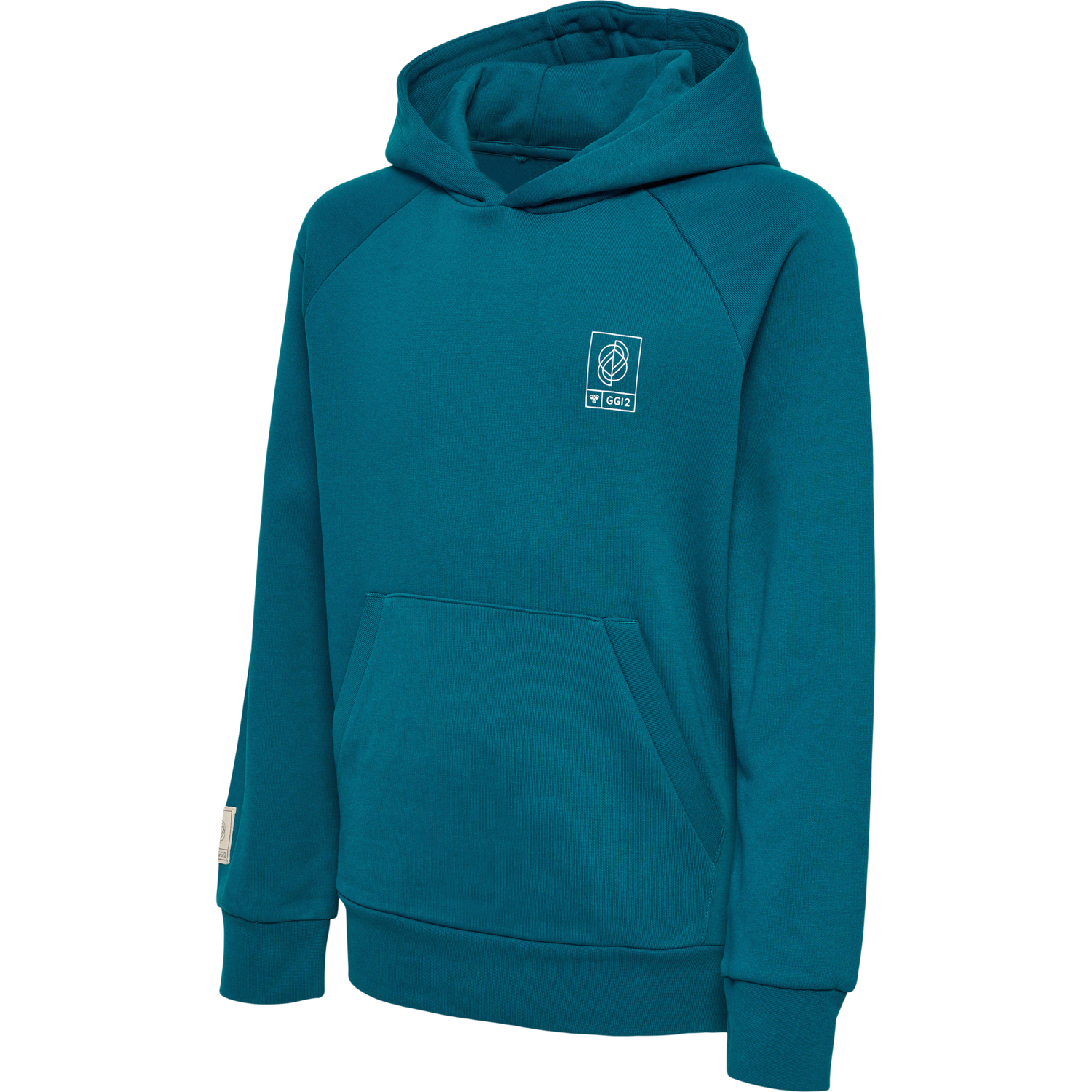 hmlGG12 SWEAT HOODIE KIDS, DEEP LAGOON, packshot