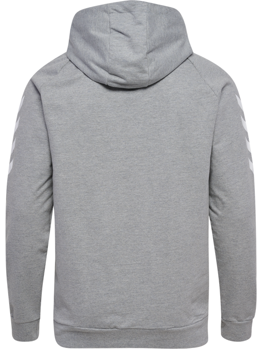 HMLGO COTTON ZIP HOODIE, GREY MELANGE, packshot