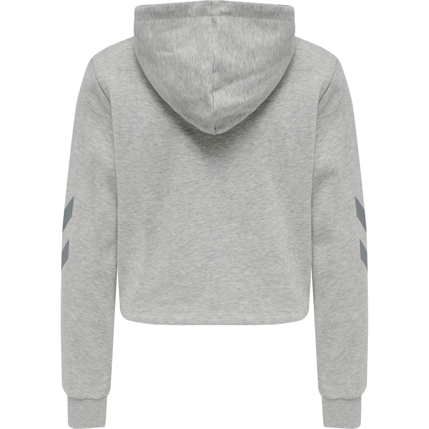 hmlLEGACY WOMAN CROPPED HOODIE, GREY MELANGE, packshot