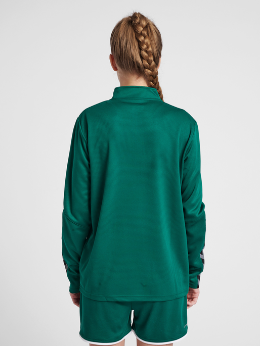 hmlAUTHENTIC HALF ZIP SWEATSHIRT WOMAN, EVERGREEN, model