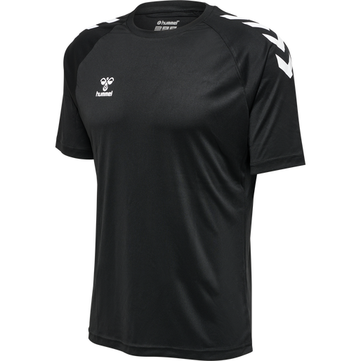 hmlCORE XK CORE POLY T-SHIRT S/S, BLACK hmlCORE XK CORE POLY T-SHIRT S/S, BLACK, packshot