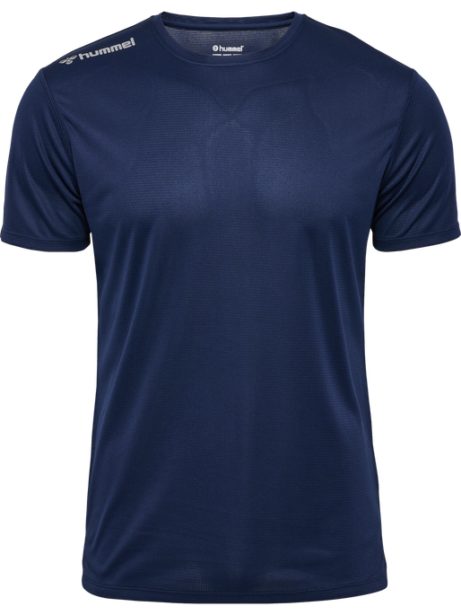 hmlRUN JERSEY S/S, BLACK IRIS, packshot