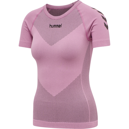 HUMMEL FIRST SEAMLESS JERSEY S/S WOMAN, COTTON CANDY, packshot
