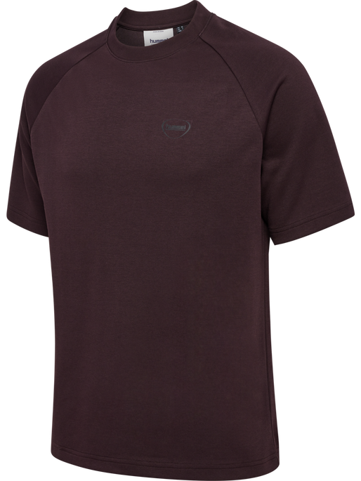 hmlTECH LOOSE TEE, CHOCOLATE PLUM, packshot