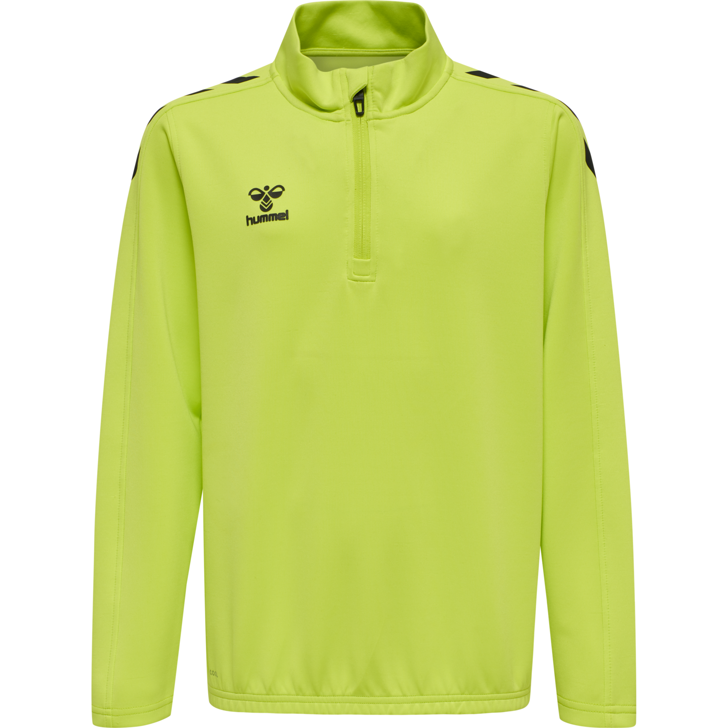 hmlCORE XK HALF ZIP POLY SWEAT KIDS, LIME POPSICLE, packshot