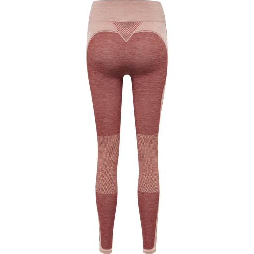 hmlCLEA SEAMLESS MID WAIST TIGHTS, WITHERED ROSE/ROSE TAN MELANGE, packshot