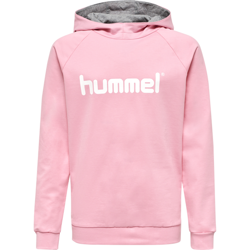 HUMMEL GO KIDS COTTON LOGO HOODIE, COTTON CANDY, packshot