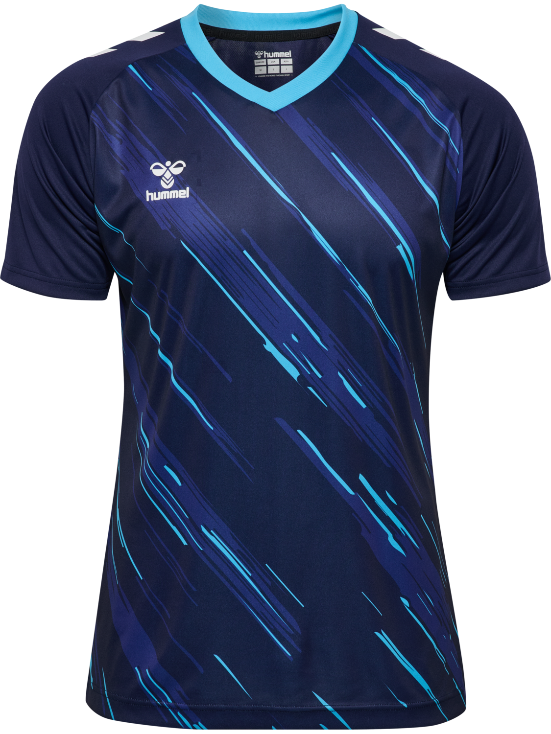 hmlMATCH TRIUMPH JERSEY S/S, MARINE/AQUARIUS, packshot
