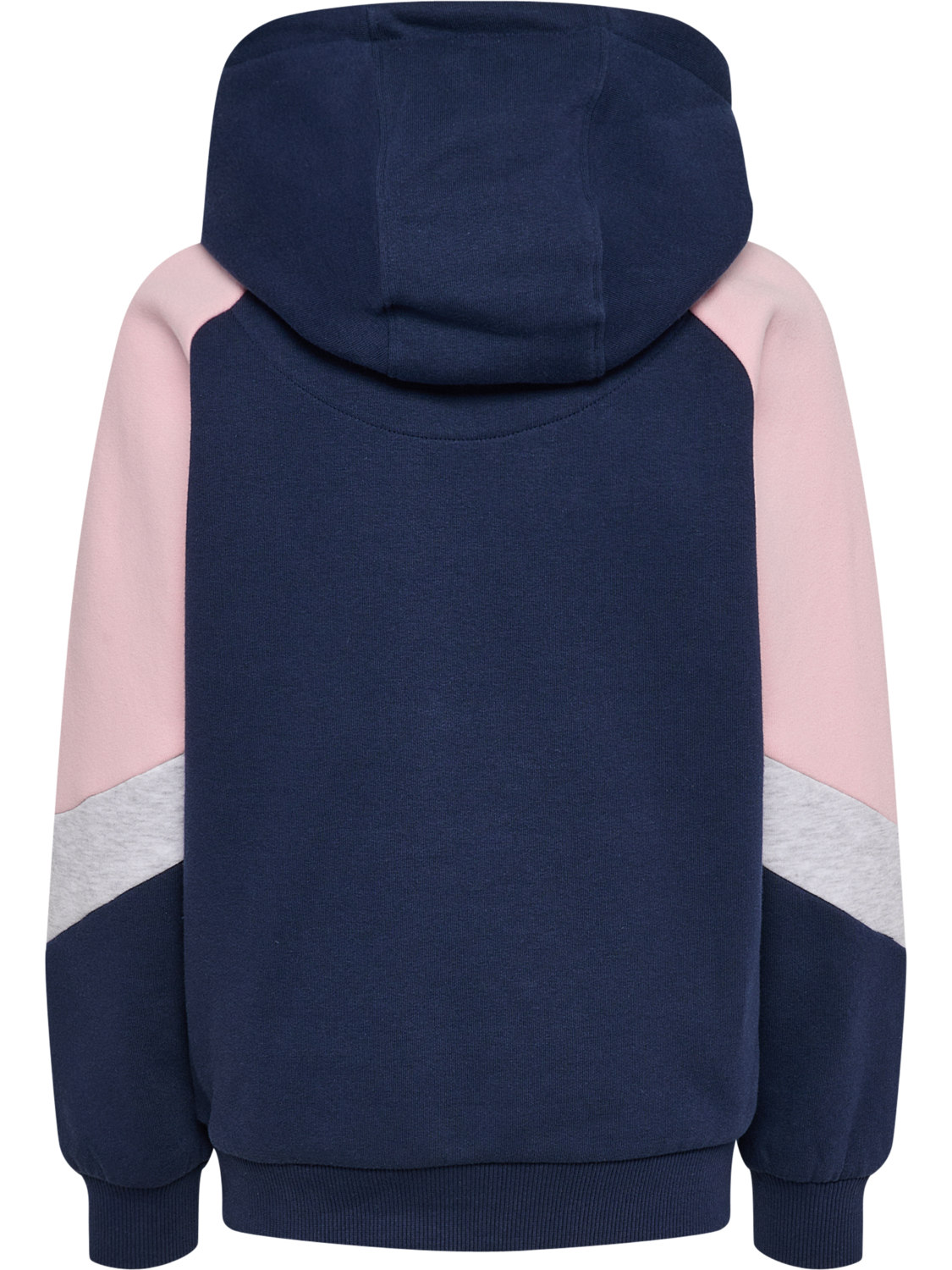 hmlJR LOOSE BLOCKED HOODIE, DRESS BLUE/ROSEATE SPOONBILL, packshot