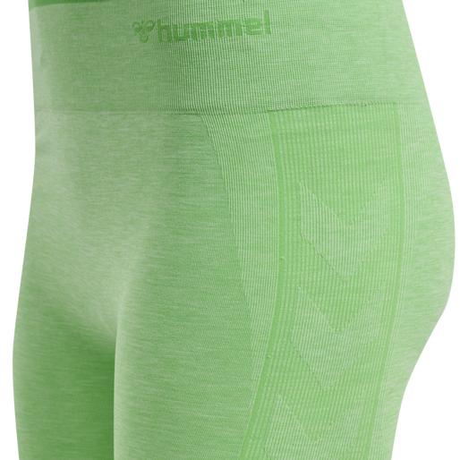 hmlMT UNA SEAMLESS MID WAIST TIGHTS, SUMMER GREEN MELANGE, packshot