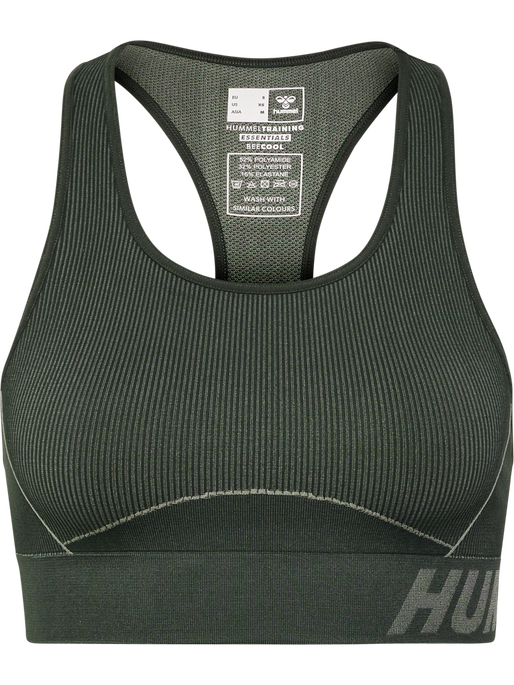 hmlTE CHRISTEL SEAMLESS SPORTS TOP, CLIMBING IVY/SEAGRASS MELANGE hmlTE CHRISTEL SEAMLESS SPORTS TOP, CLIMBING IVY/SEAGRASS MELANGE, packshot