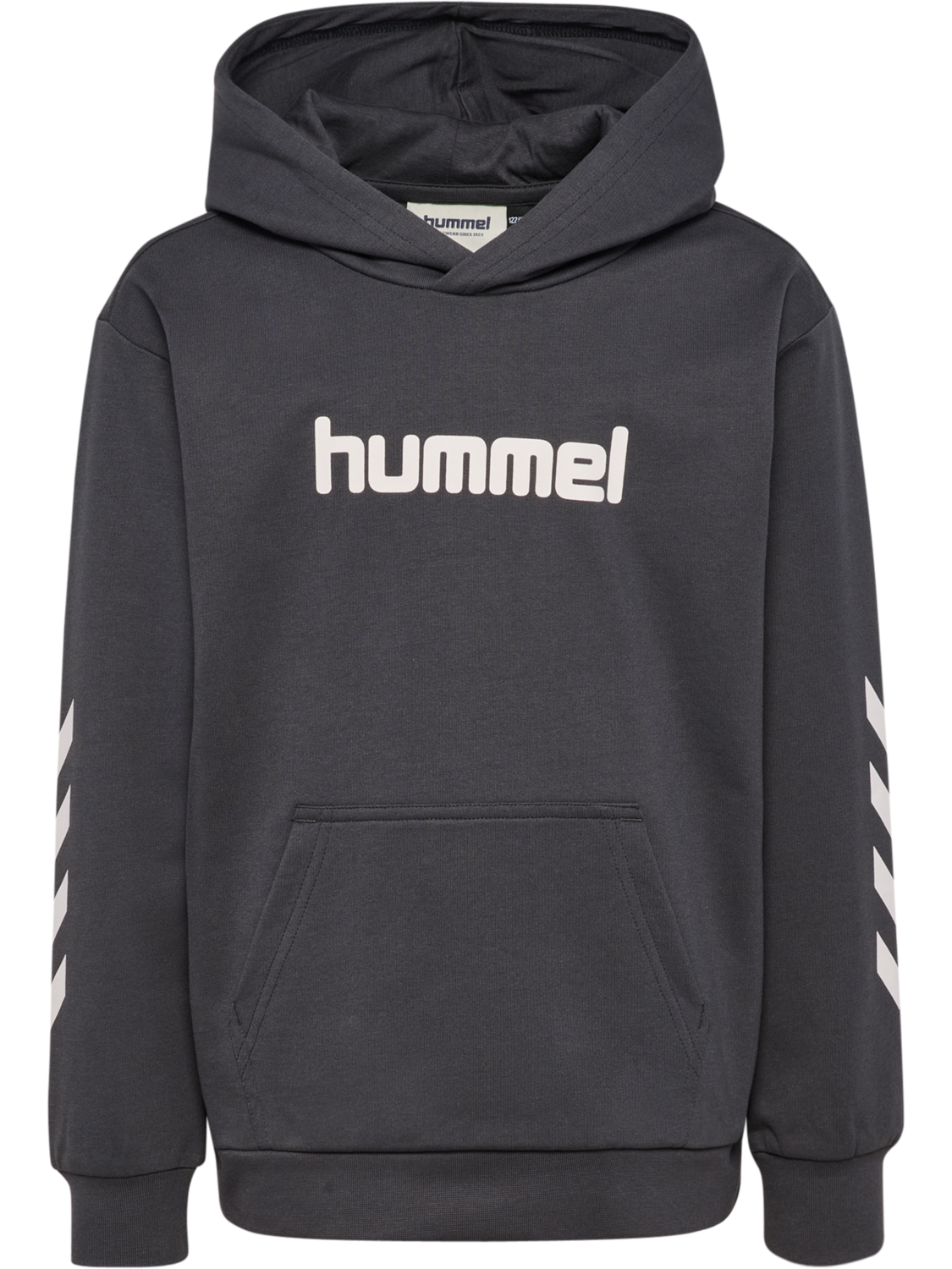 hmlJR LOGO HOODIE, EBONY, packshot