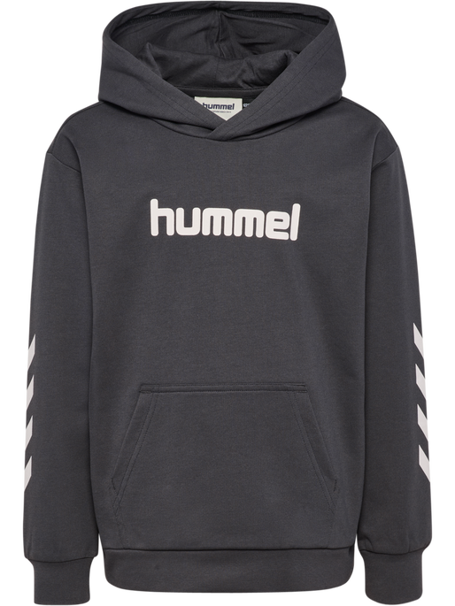 hmlJR LOGO HOODIE, EBONY hmlJR LOGO HOODIE, EBONY, packshot