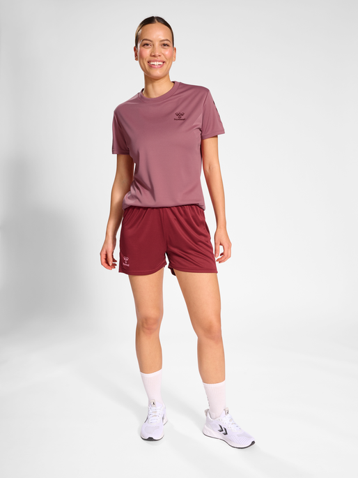 hmlACTIVE PL JERSEY S/S WOMAN, MESA ROSE, model