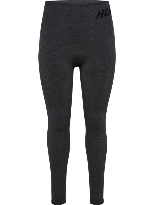 hmlTE CURVE SEAMLESS MW TIGHTS, BLACK MELANGE, packshot