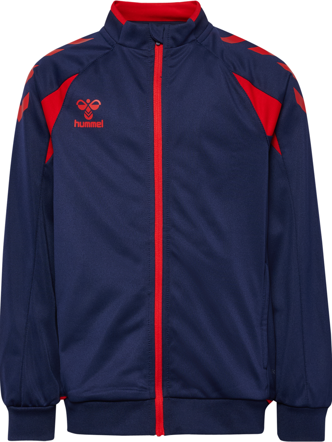 hmlCORE 2.0 TRACK ZIP JACKET KIDS, MARINE/TRUE RED, packshot