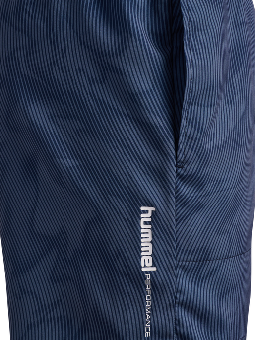 hmlPULSE AOP WORKOUT SHORTS, BLUE MIRAGE/DRESS BLUE, packshot