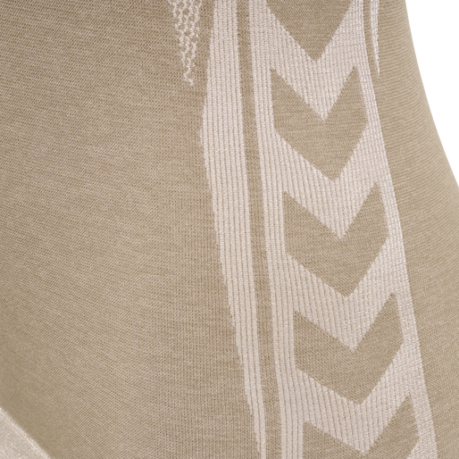hmlCLEA SEAMLESS TIGHT T-SHIRT L/S, CHATEAU GRAY/DRIFTWOOD MELANGE, packshot