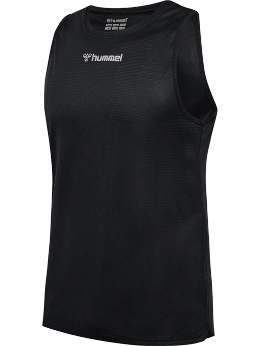 hmlRUN SINGLET S/L, BLACK, packshot