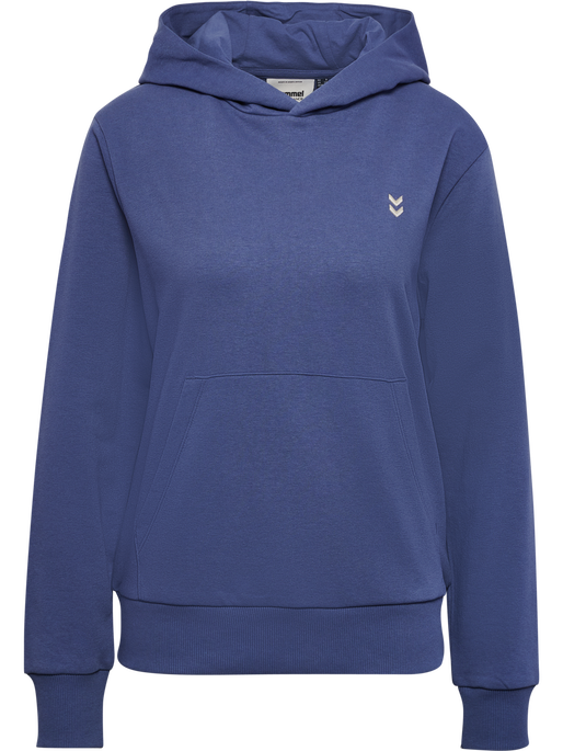 hmlPULSE W SWEAT HOODIE, BLUE INDIGO, packshot