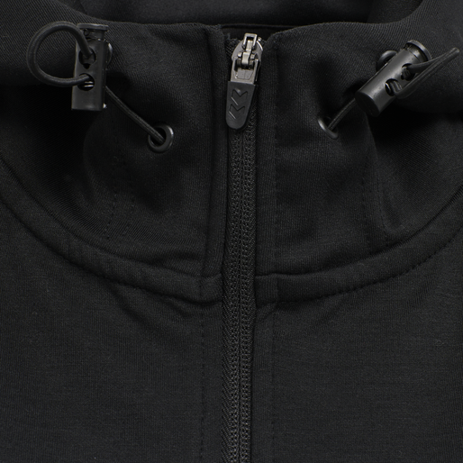hmlESSI ZIP HOODIE, BLACK, packshot