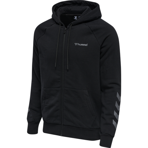 hmlISAM ZIP HOODIE, BLACK, packshot