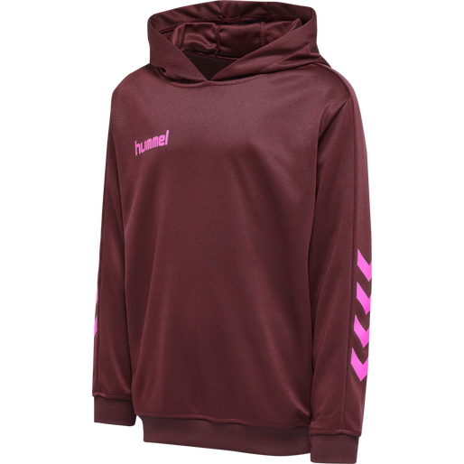 hmlPROMO KIDS POLY HOODIE, BIKING RED/RASPBERRY SORBET, packshot