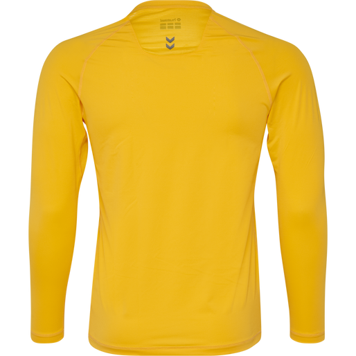 HUMMEL FIRST PERFORMANCE KIDS JERSEY L/S, SPORTS YELLOW, packshot