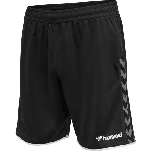 hmlAUTHENTIC POLY SHORTS, BLACK/WHITE, packshot