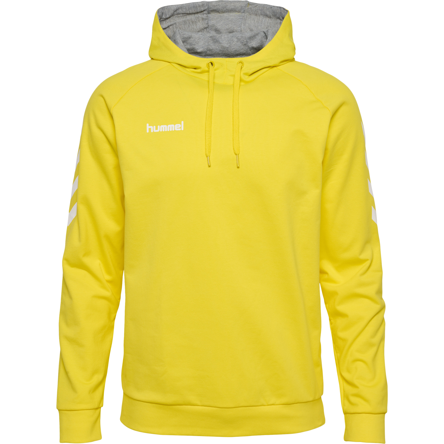 HUMMEL GO COTTON HOODIE, BLAZING YELLOW, packshot