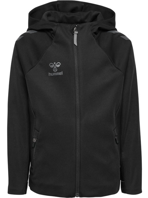 hmlCIMA 2.0 ZIP HOODIE KIDS, BLACK hmlCIMA 2.0 ZIP HOODIE KIDS, BLACK, packshot