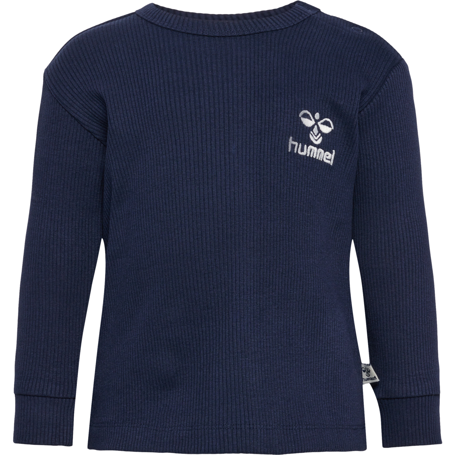 hmlSAMI T-SHIRT L/S, BLACK IRIS, packshot