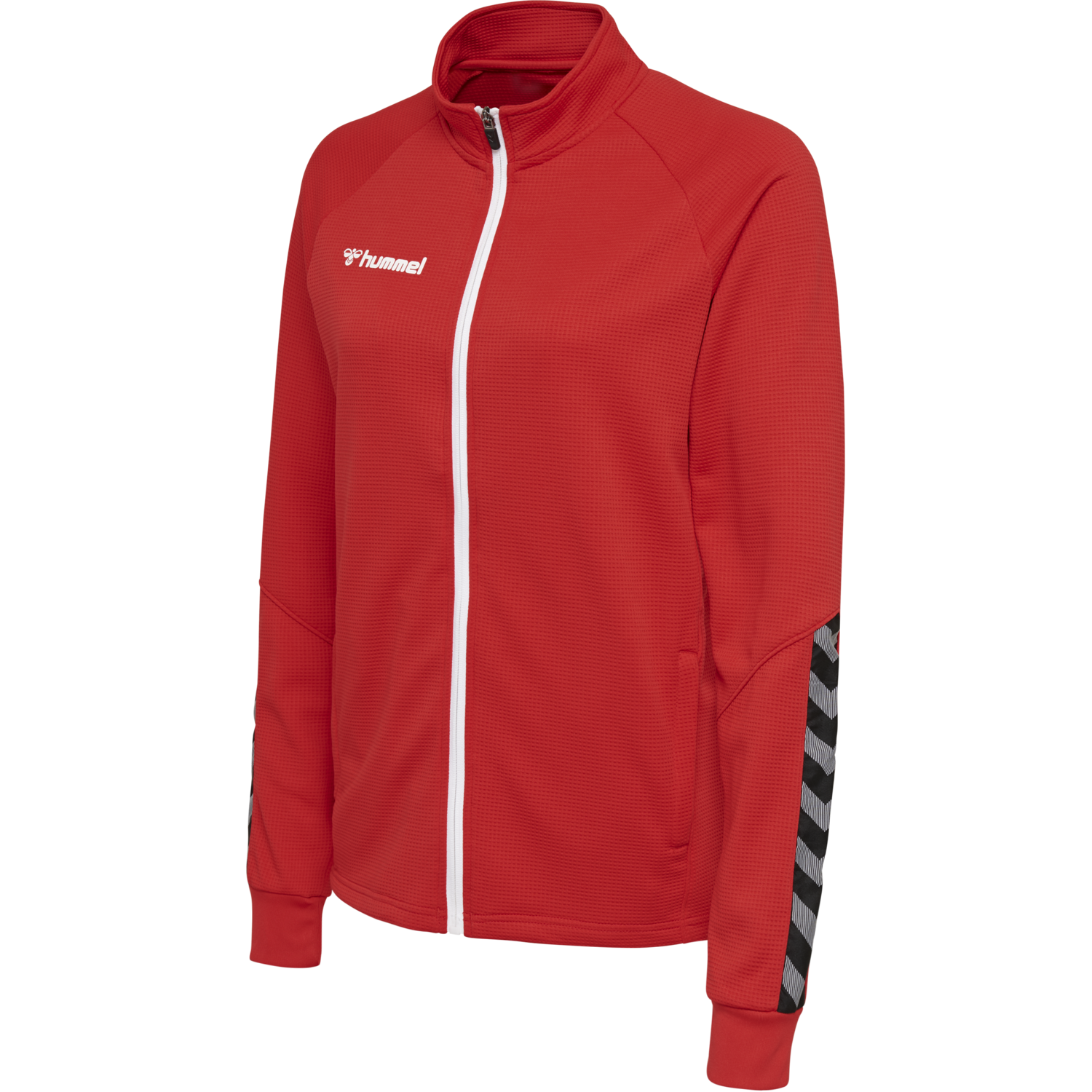 hmlAUTHENTIC WOMEN POLY ZIP JACKET, TRUE RED, packshot