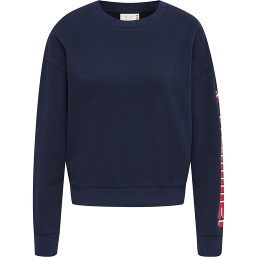 hmlIC KIM SWEATSHIRT, PEACOAT, packshot