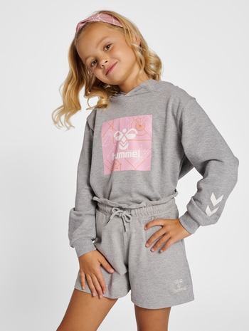 hmlJADA HOODIE, GREY MELANGE, model