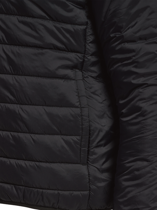 hmlGO QUILTED HOOD JACKET, BLACK, packshot