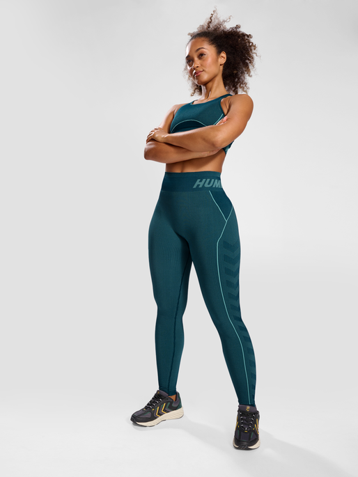 hummel TE CHRISTEL SEAMLESS MW TIGHTS DEEP TEAL hummelsport