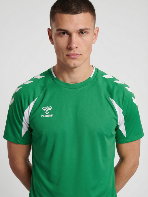 hmlCORE 2.0 JERSEY S/S, JELLY BEAN/WHITE, model