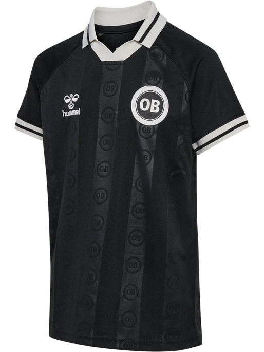 OB 24/25 PREGAME JERSEY S/S KIDS, BLACK WO SPONSOR, packshot