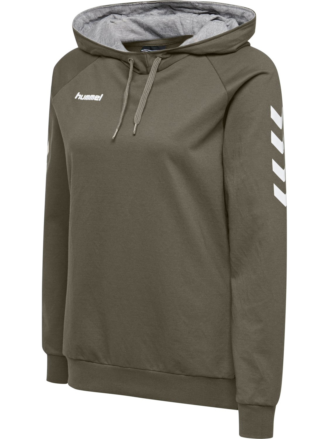 HUMMEL GO COTTON HOODIE WOMAN, GRAPE LEAF, packshot