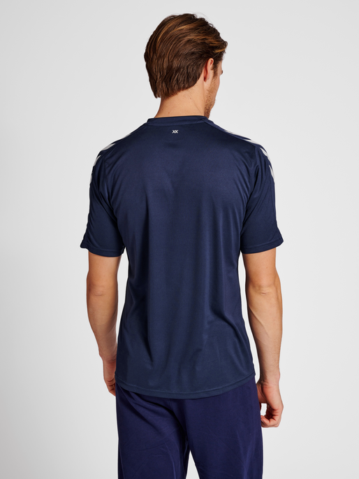 hmlCORE XK STRIPED JERSEY S/S, MARINE, model