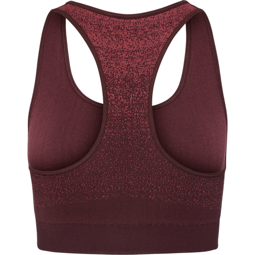 hmlMT FADE SEAMLESS SPORTS TOP, BITTER CHOCOLATE/MINERAL RED, packshot