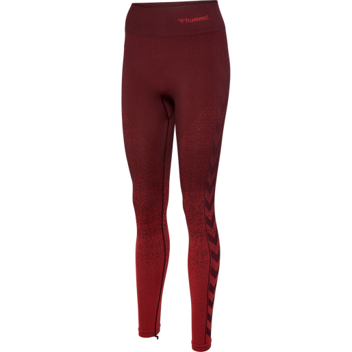 hmlMT FADE SEAMLESS MW TIGHTS, BITTER CHOCOLATE/MINERAL RED, packshot
