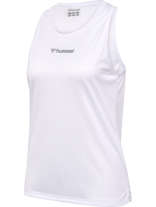 hmlRUN SINGLET S/L WOMAN, WHITE, packshot