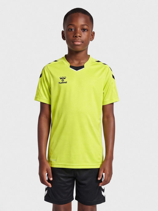 hmlCORE XK POLY JERSEY S/S KIDS, LIME POPSICLE, model