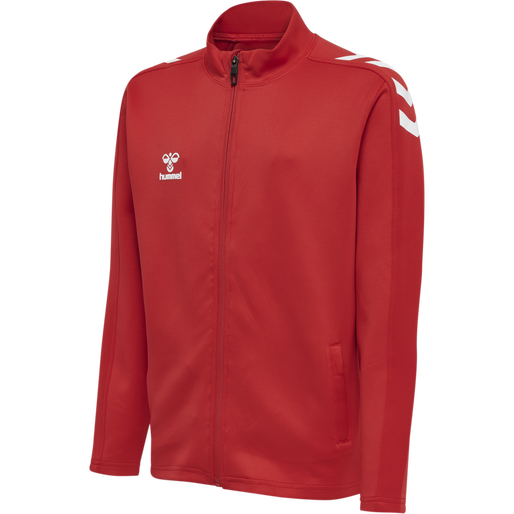 hmlCORE XK POLY ZIP SWEAT KIDS, TRUE RED, packshot