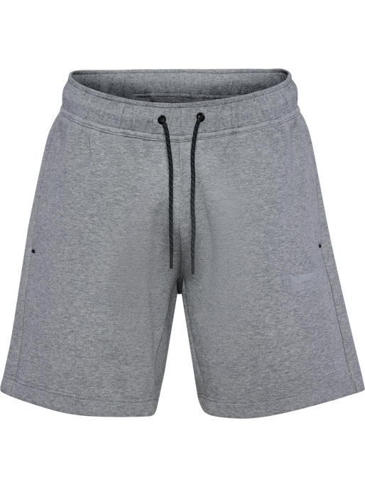 hmlTECH FLEECE SHORTS, GREY MELANGE, packshot