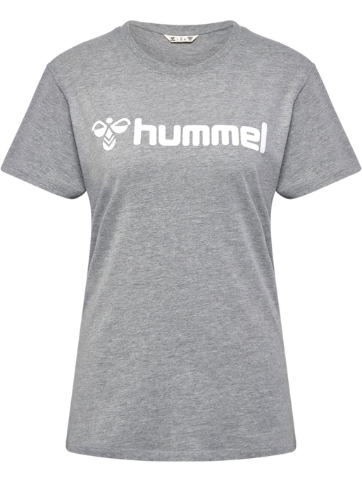 hmlGO 2.0 LOGO T-SHIRT S/S WOMAN, GREY MELANGE, packshot