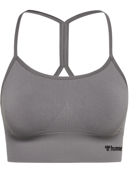 hmlTIFFY SEAMLESS SPORTS TOP, CHARCOAL GRAY, packshot